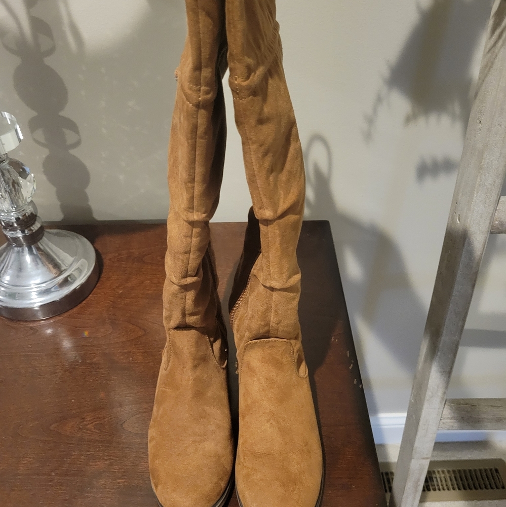 Girls Faux Suede Tall Boots